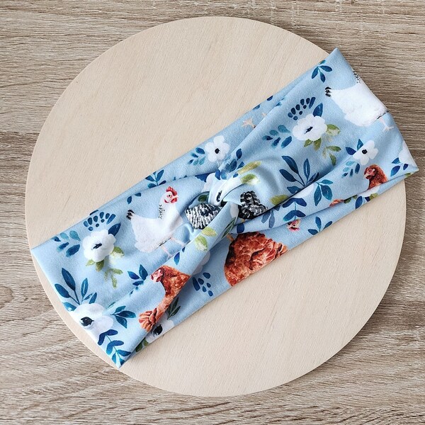 Blue Chickens Twist Headband