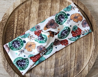 Floral Starbucks Twist Headband