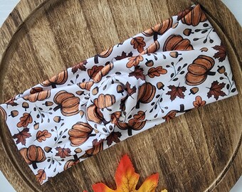 Fall Pumpkins & Leaves | Twist Headband