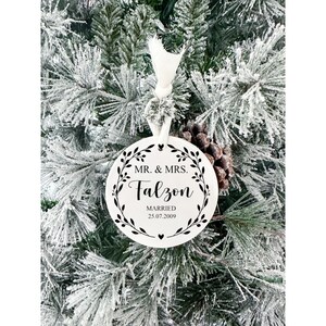 First Christmas as Mr. and Mrs. Ornament // newlywed Christmas ornament // wedding ornament // custom ornament // personalized ornament