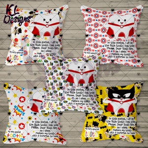 Zahnfee Kissen Bundle Superheld Kinder Zahnfee Vorlage Sublimation Digitale Dateien PNGs