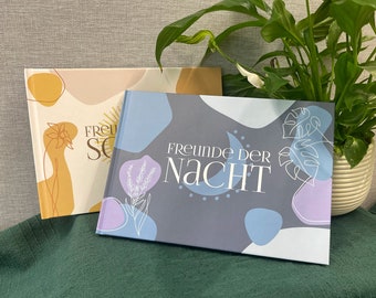 Freundebuch für Erwachsene / Wendebuch mit 2 Designs in 1 Buch / Schöne Erinnerung zu Feiern mit Familie und Freunden gemeinsam ausfüllen