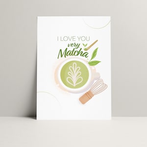 I Love You Very Matcha – Die perfekte Karte für alle Matcha-Liebhaber mit Herz!