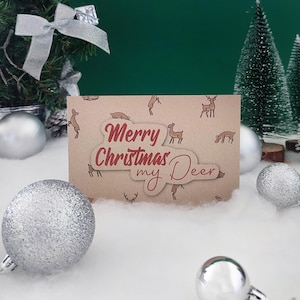 Cartolina di Natale Buon Natale mio cervo/mio caro