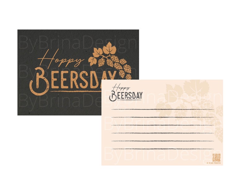 Happy Beersday the Perfect DIN A6 Birthday Card for People Who Like