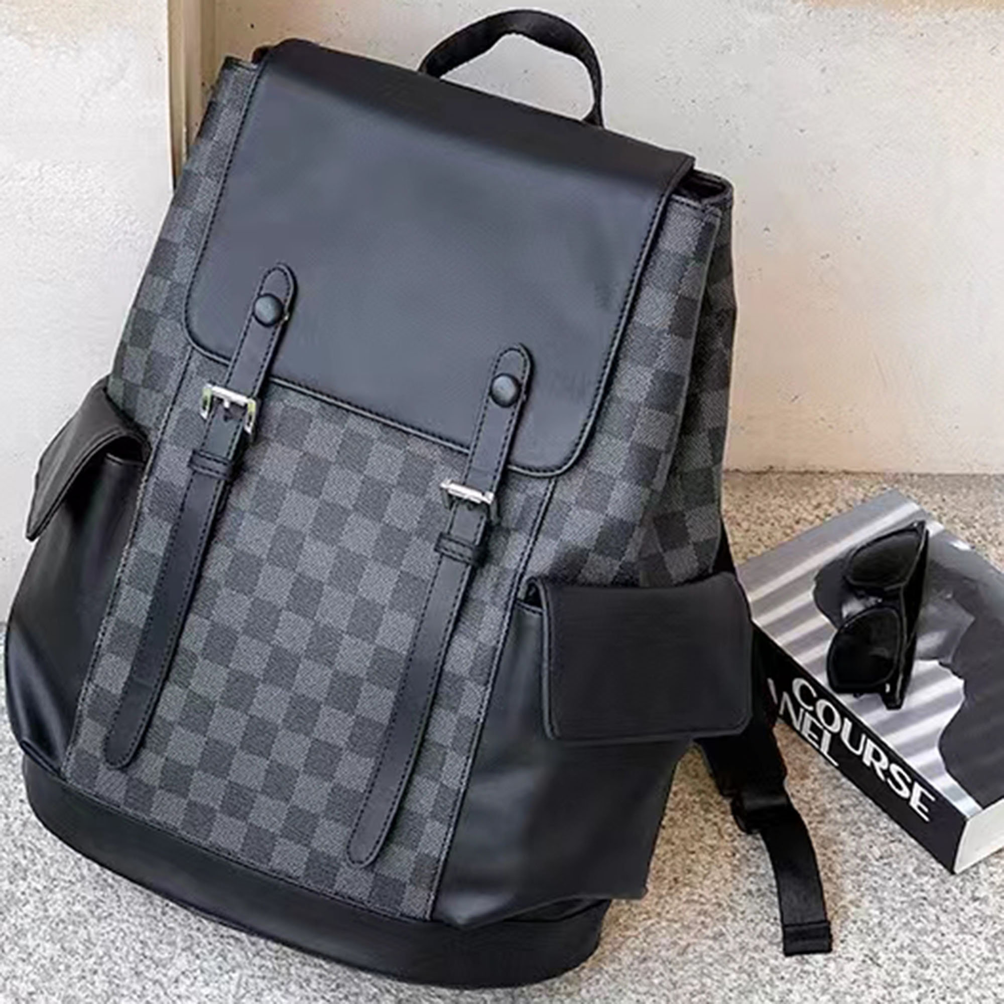 Pre-owned Authentic Auth LOUIS VUITTON Josh Damier Graphite Men's Backpack