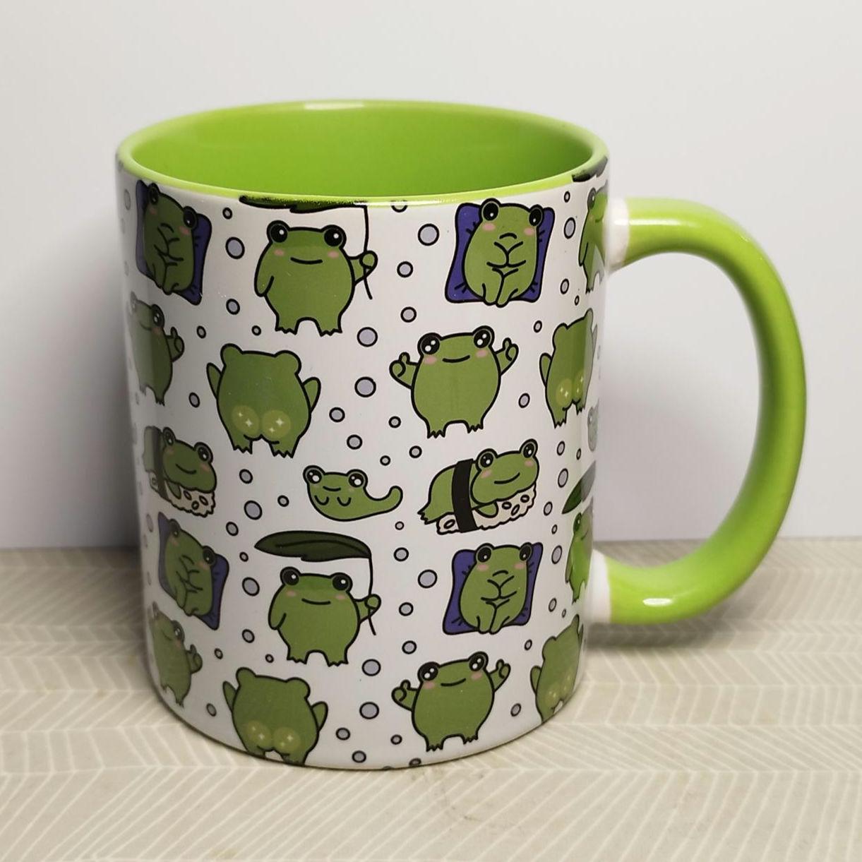 Frog Mug, Gift for Frog Lovers, Anime Mug, Anime Funny Mug, Anime Funny Gift, Accent Coffee MugChristmas Gifts