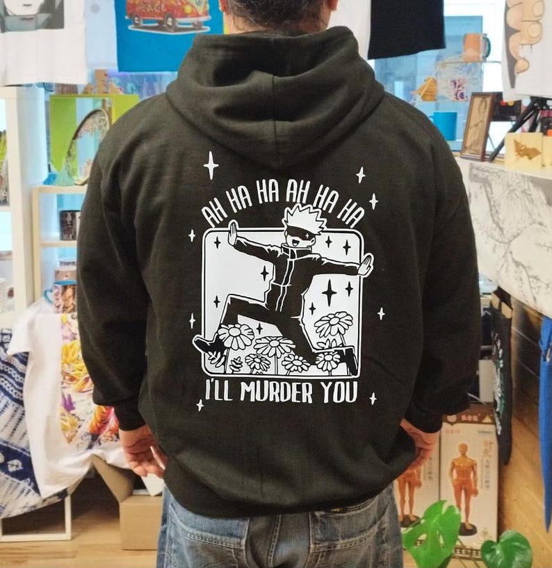 Anime Hoodie Vintage, Anime Lover Gift, Anime Lover Sweatshirt, Gift for Him, Anime Lover Cardigan with Zipper image 1