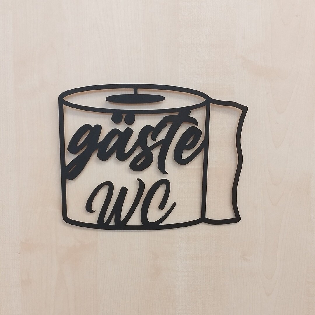 Toileting Lettering Stylish Lettering for the Guest Toilet Door. Guest Bathroom Decorations ...