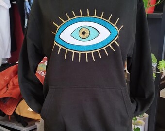 Evil Eye Sweatshirt, Turkish Eye, Evil Eye T-Shirt, Evil Eye Shirt, Santorini Sweatshirt, Witch Sweatshirt, Mystical Sweatshirt,