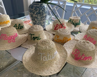 Personalized Straw Sun Hat for Women, the Perfect Bride Gift for Bridal Shower or Bachelorette Bash!