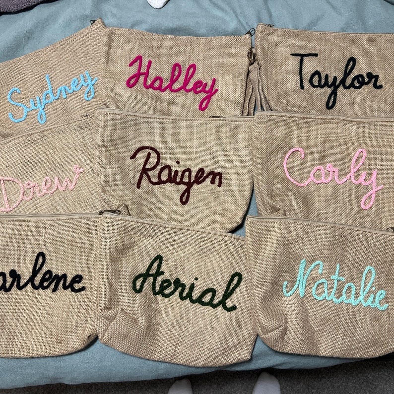 Bridesmaid Bags,Bridal Party Gifts,Bridesmaid Makeup Bag,Bridal Shower Gifts,Maid Of Honor Proposal, Bachelorette Bags, Bride Pouch, Future Mrs, Bride Purse, Bride To Be, Wedding Welcome Bags, Custom Makeup Bag,Personalized Cosmetic Bag