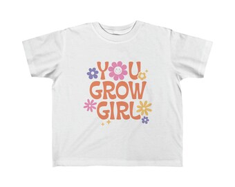Retro 'You Grow Girl' Toddler Tee: Empowering Kids Shirt