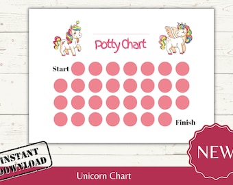 Unicorn Potty Training Chart for Girls (Digital Download)