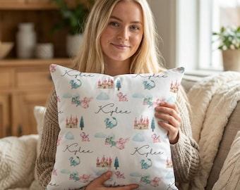 Customized Dragon Throw Pillow, Square Poly Canvas Pillow