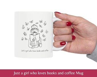 Book Lover Ceramic Mug: Bookworm Coffee Cup