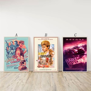 Baby Fahrer Film Poster Minimalist Leinwand Kunst Bild Leinwand Druck Malerei Wand Kunst Bild Familie Haus Schlafzimmer Dekor