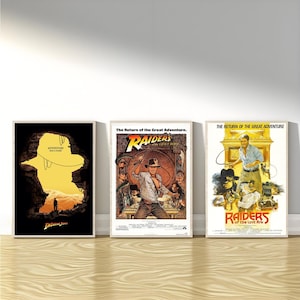 Indiana Jones Raiders of the Lost Ark Movie Poster Minimalist Canvas Art Picture Canvas Printing Painting Wall Art Picture Family Home