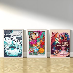 Alice In Wonderland Movie Poster Minimalist Canvas Art Picture Canvas Printing Painting Wall Art Picture Family Home Bedroom Decor
