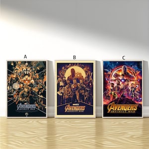 Avengers Infinity War Movie Poster Minimalist Canvas Art Picture Canvas Printing Painting Wall Art Picture Family Home