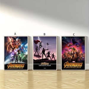 Avengers Infinity War Movie Poster Minimalist Canvas Art Picture Canvas Printing Painting Wall Art Picture Family Home