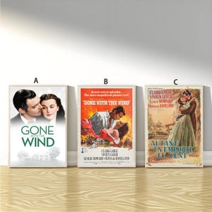 Autant en emporte le vent affiche de film toile d&#39;art minimaliste photo impression sur toile peinture art mural photo maison de famille