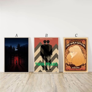 Pôster Twin Peaks Fire Walk With Me Arte em tela minimalista Impressão em tela Pintura Arte de parede Decoração de quarto para casa e família