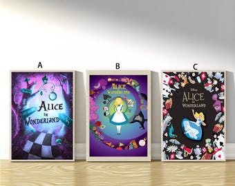 Alice in Wonderland Poster Canvas Art Home Decor