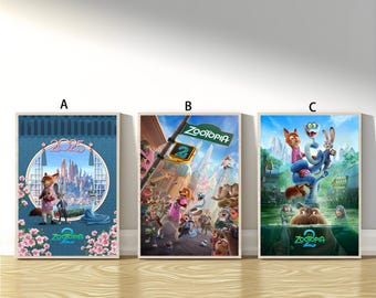 Zootopia 2 Movie Poster Canvas Art Home Decor