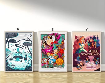 Alice in Wonderland Poster Canvas Art Home Decor