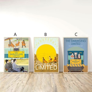 The Darjeeling Limited Movie Poster: Canvas Wall Art Print