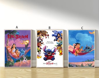 Lilo and Stitch Poster Canvas Art Home Decor