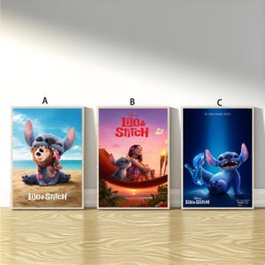 Lilo and Stitch Movie Poster Minimalist Canvas Art Picture Canvas Printing Painting Wall Art Picture Family Home Bedroom Decor