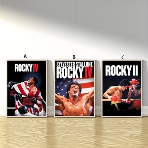 Rocky IV Movie Poster Minimalist Canvas Art Picture Canvas Printing Painting Wall Art Picture Family Home
