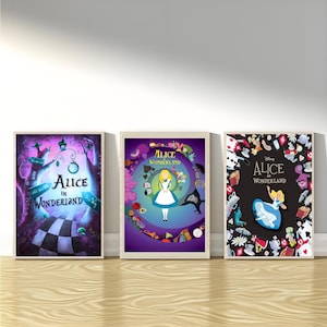 Alice In Wonderland Movie Poster Minimalist Canvas Art Picture Canvas Printing Painting Wall Art Picture Family Home Bedroom Decor