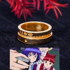Anillo Iruma Kun de plata de ley 925 - Joyería para cosplay de anime