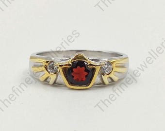Zelda Goron's Ruby Ring: Hylian Shield Sterling Silver Engagement Ring