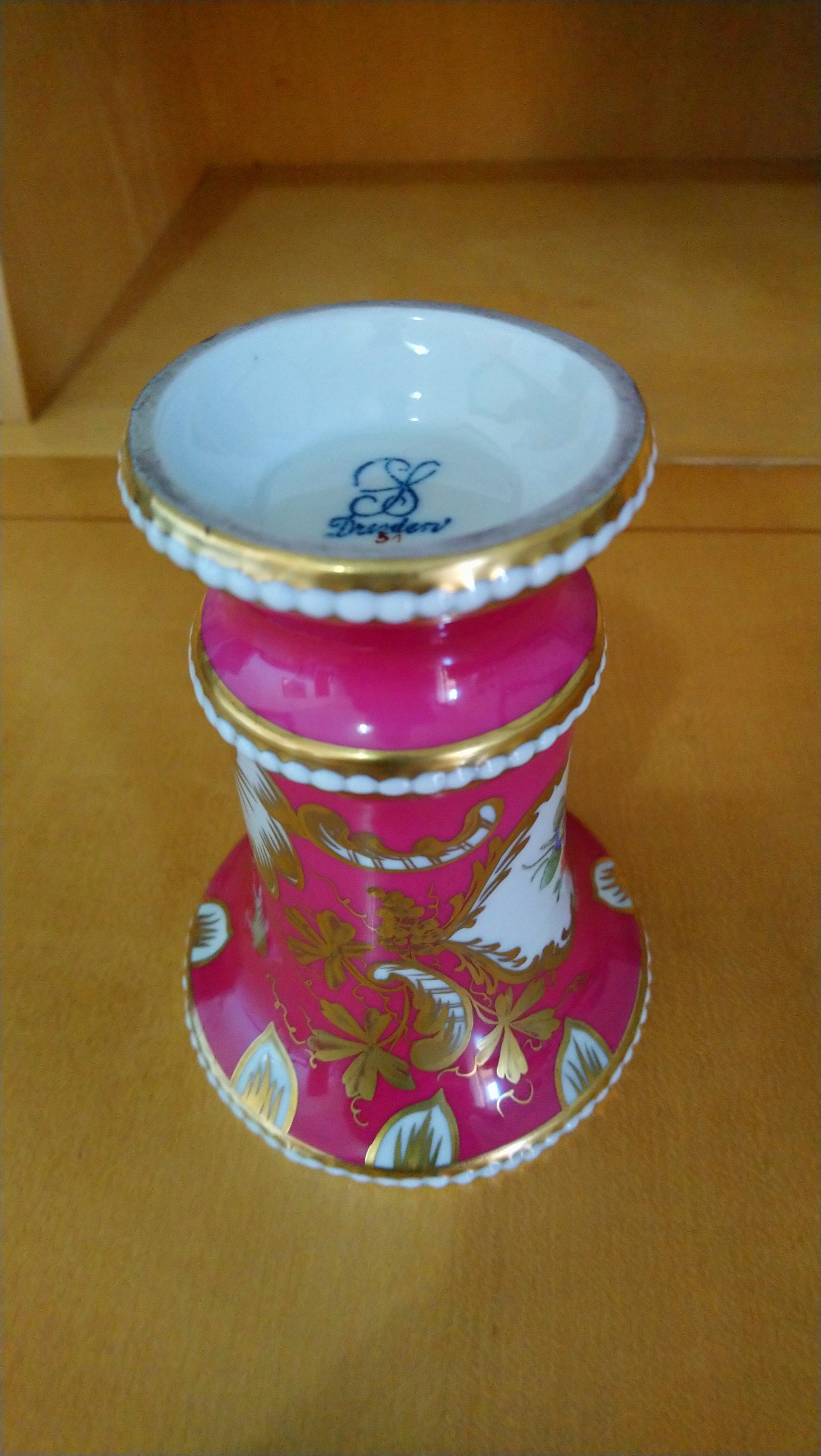 古代の希少なドレスデン磁器、カール・ティーメ作の小さな花瓶 - Etsy 日本