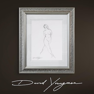 Original Ink Figure Drawing #6 Framed
