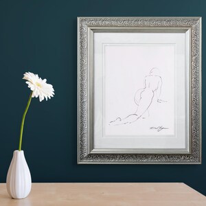 Original Ink Figure Drawing #2 Framed
