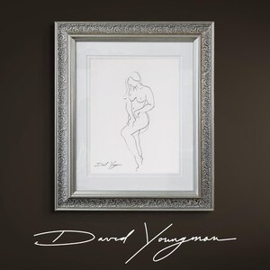 Original Ink Figure Drawing #11 Framed