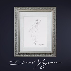 Original Ink Figure Drawing #8 Framed