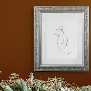 Original Ink Figure Drawing #5 Framed