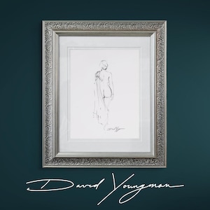 Original Ink Figure Drawing #10 Framed