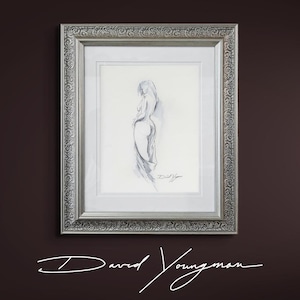 Original Ink Figure Drawing #12 Framed