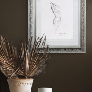 Original Ink Figure Drawing #4 Framed