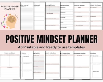 Positive Mindset Planner: Personal Growth Workbook (PDF Pattern)