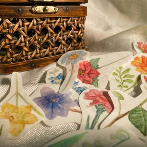 Birth flower stickers