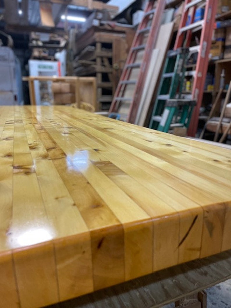 Table Top Alaskan Yellow Cedar Glue Laminated Beam Fully Finished Legs