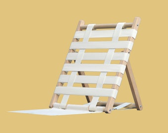 LEENER ORIGINAL | cale-dos de plage | siège de plage | dossier de plage | chaise de plage | chaise pliante en bois | zaisu